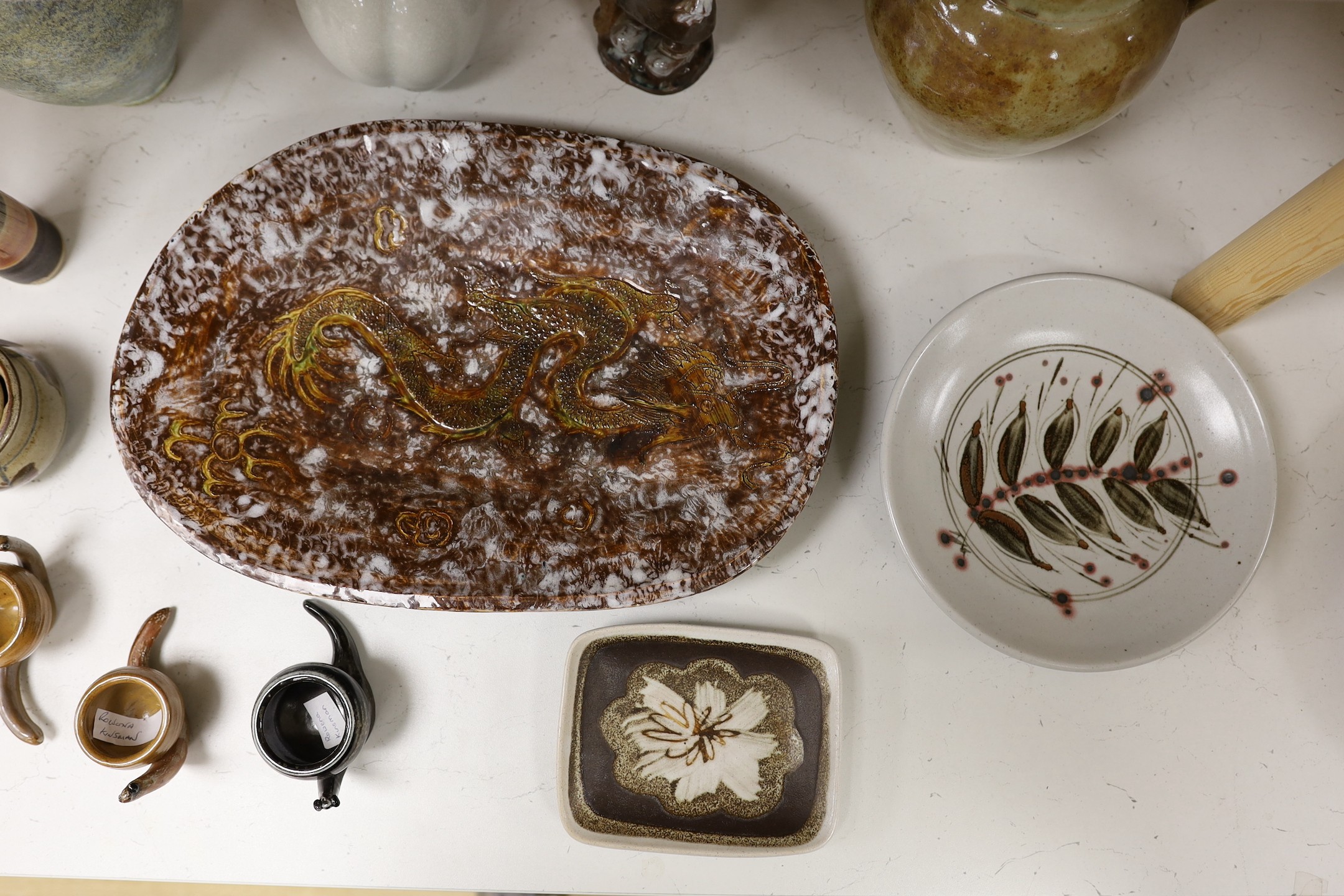 A selection of various contemporary ceramics, to include, Marianne deTrey, Christ Aston, Rowena Kinsman and others